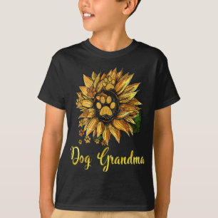Camiseta Cão Vovó Girassol Engraçado Família Engraçada Boni