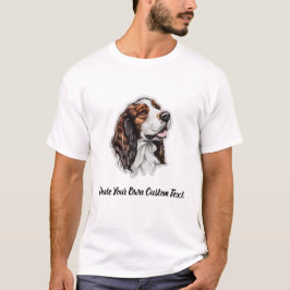Camiseta Cão Welsh Springer Spaniel Crie Seu Próprio Texto