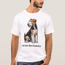 Camiseta Cão Wire Fox Terrier Crie Seu Próprio Texto Person