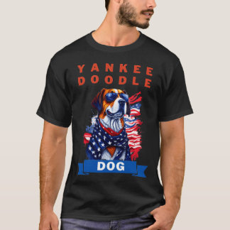 Camiseta Cão Yankee Doodle Mostre o Espírito Patriótico do