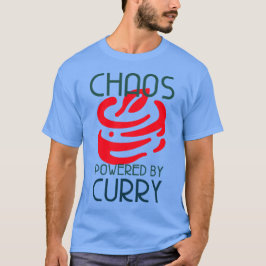 Camiseta Caos Alimentado Pelo Amante do Curry