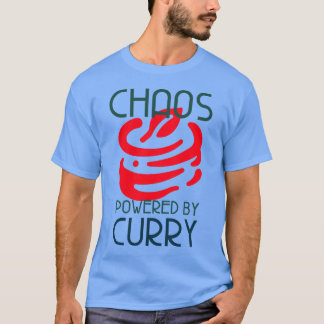 Camiseta Caos Alimentado Pelo Amante do Curry