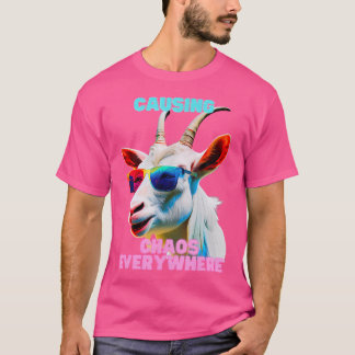 Camiseta Caos Causando Caos Em Todo Lugar Sentindo Engraçad