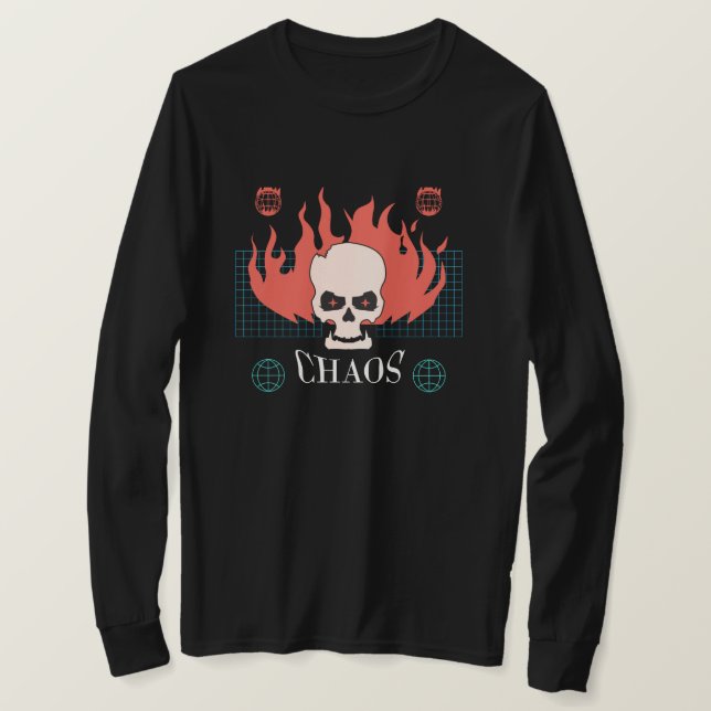 Camiseta Caos de Crânio (Frente do Design)