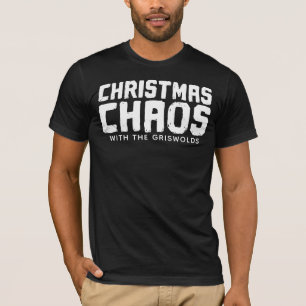 Camiseta Caos de Natal com o [Insira Seu Nome] Divertido