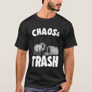 Camiseta Caos e lixo Panda Engraçada Púlpia Raccoon