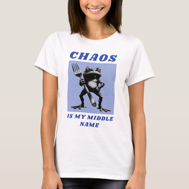 Camiseta Caos é meu nome do meio (Frente)