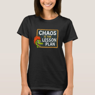 Camiseta Caos é o Plano de Aula Quadro Negro Professor Dive