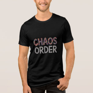 Camiseta Caos e Ordem Dualidade Artística Moderna Gráfica