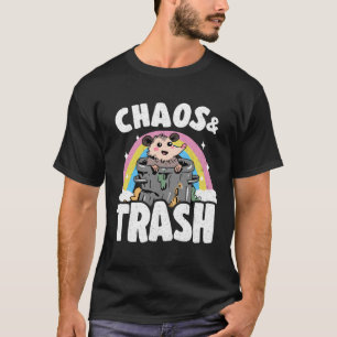 Camiseta Caos e Trash Ogambá Lixo Pode Arco-Íris Possum