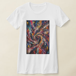 Camiseta Caos Infinito Vórtice Abstrato