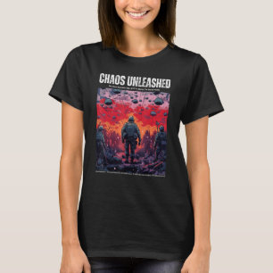Camiseta Caos Liberado O Mais Avançado Dark Warzone AI 1
