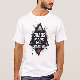 Camiseta Caos Me Tornou Criativo para Homens | Gru