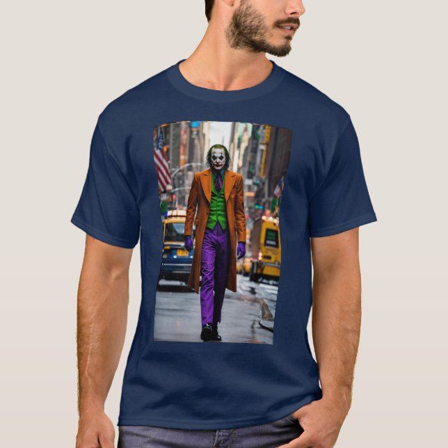 Camiseta Caos Urbano O Coringa nas Ruas Nova Iorque (Frente)
