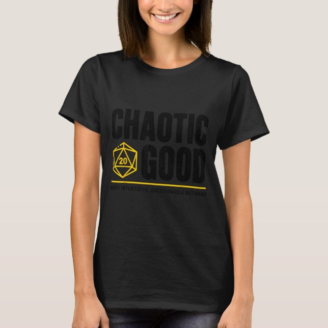 Camiseta Caótico Bom Bons Propósitos Ods Questionáveis (Frente)