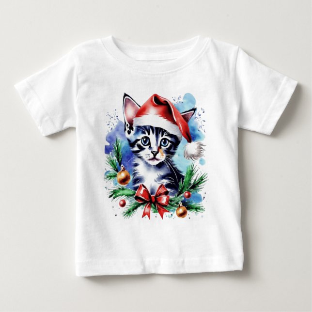 Camiseta Cãozinho bonitinho de Natal (Frente)