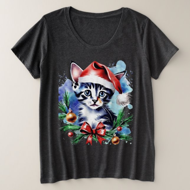 Camiseta Cãozinho bonitinho de Natal (Frente do Design)