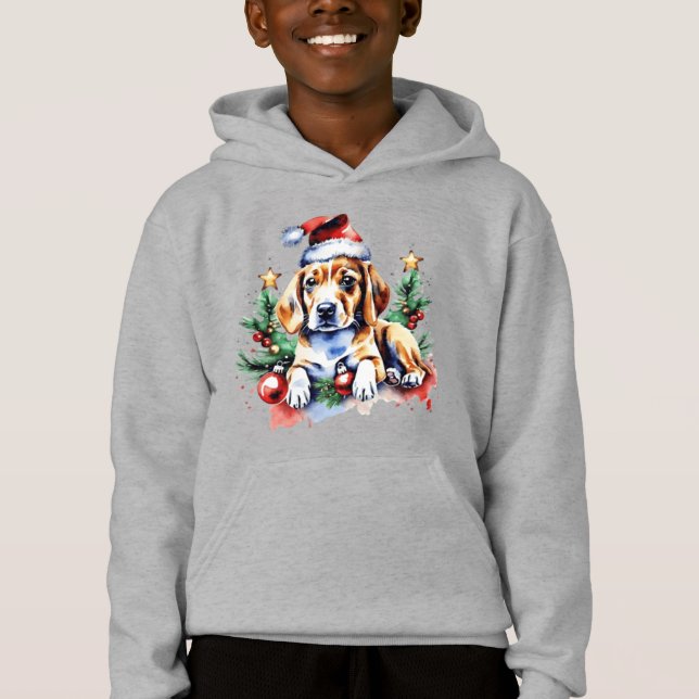 Camiseta Cãozinho bonitinho de Natal (Frente)