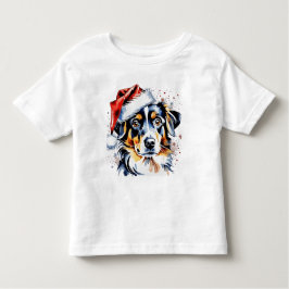 Camiseta Cãozinho bonitinho de Natal