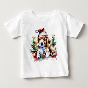 Camiseta Cãozinho bonitinho de Natal