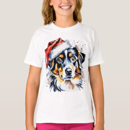 Camiseta Cãozinho bonitinho de Natal