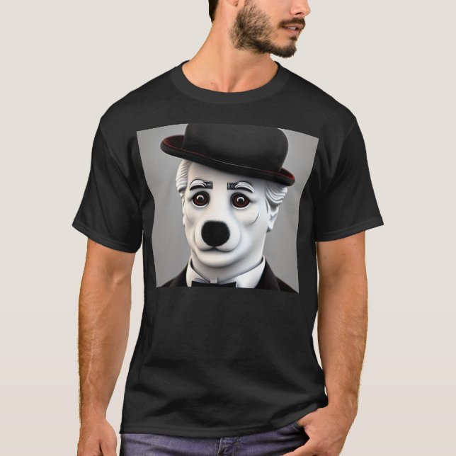 Camiseta Cãozinho Charlie Chaplin (Frente)