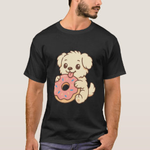 Camiseta Cãozinho com Rosquinha - Design de Doce