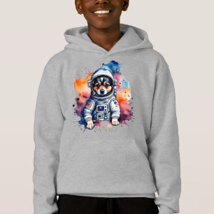 Camiseta Cãozinho de astronauta do espaço bonito