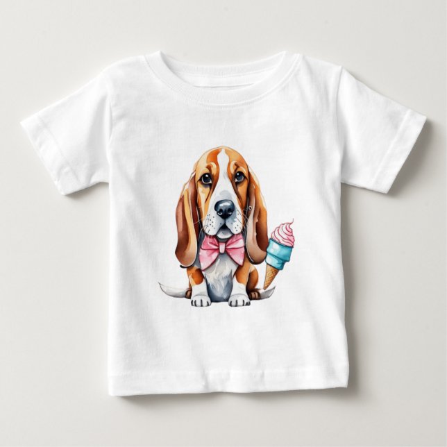 Camiseta Cãozinho e frutas bonitos (Frente)