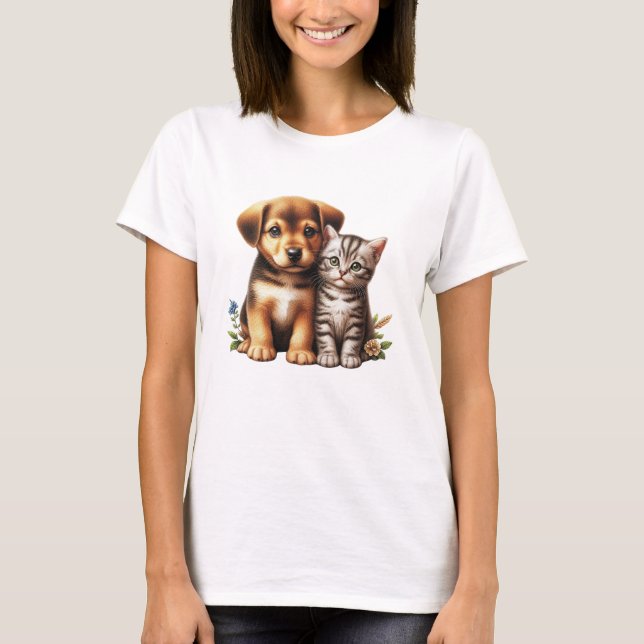 Camiseta Cãozinho/gatinho (Frente)