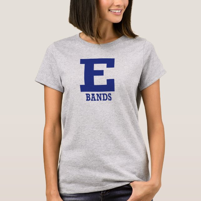 Camiseta Capa curta de Cinzas de mulheres da Banda E (Frente)