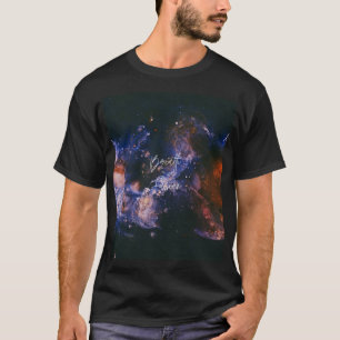 Camiseta Capa Curta dos Homens de Arte Cósmica