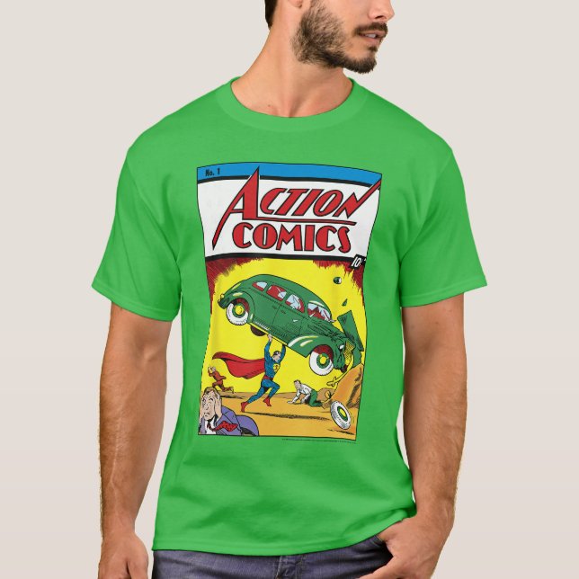 Camiseta Capa da História em Quadrinhos número 1 do Superma (Frente)