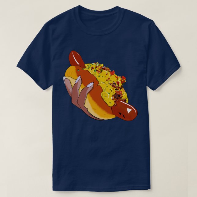 Camiseta Capa de Cachorro Quente (Frente do Design)
