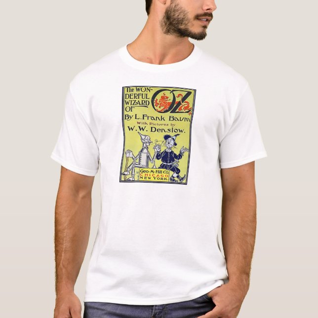 Camiseta Capa de Livro Antigo do Mágico de Oz (Frente)
