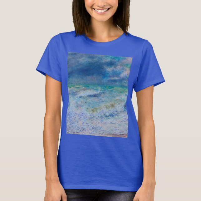 Camiseta Capa de Mar Azul por Impressionista Renoir (Frente)