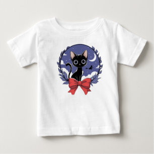 Camiseta Capa de Noite de Gato Negro Místico