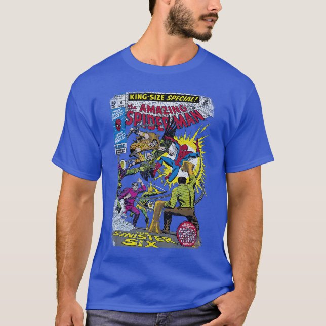 Camiseta Capa de Quadrinho dos Vilões Sinistros do Marvel S (Frente)
