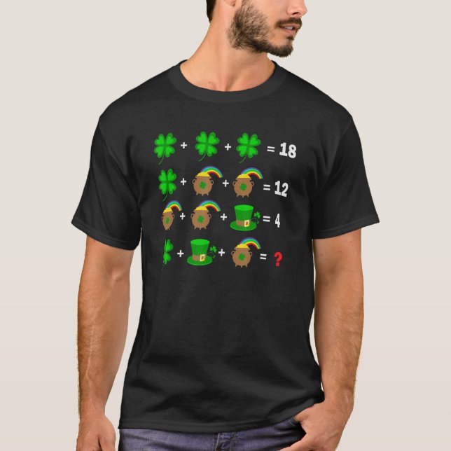 Camiseta Capa de Quebra-cabeça de Matemática e Ruas de Prof (Frente)