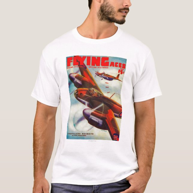 Camiseta Capa de revista 4 dos áss de vôo (Frente)