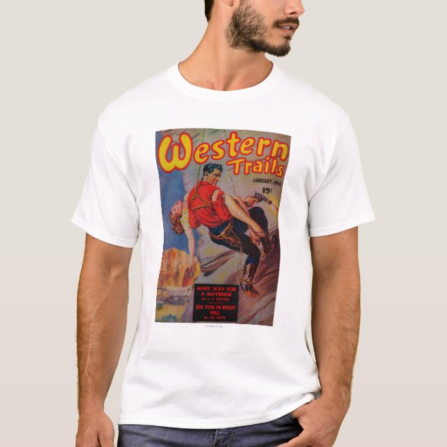 Camiseta Capa de revista ocidental 3 das fugas (Frente)