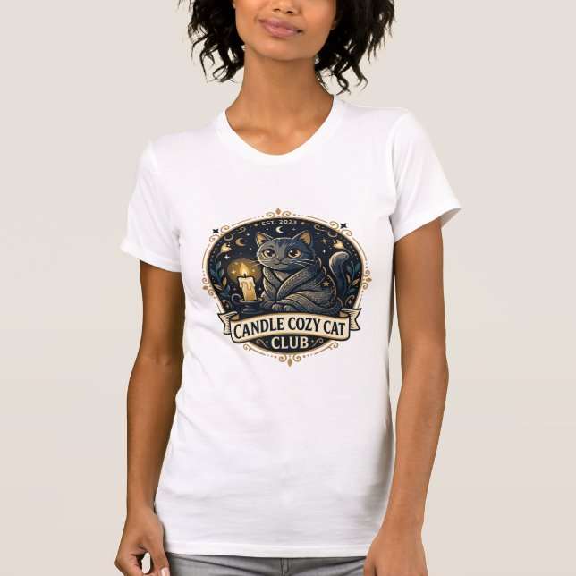 Camiseta Capa de Vela Aconchegante Gato Presente para Pai d (Frente)