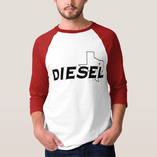 Camiseta Capa diesel vermelha/preto 3/4 (Frente)