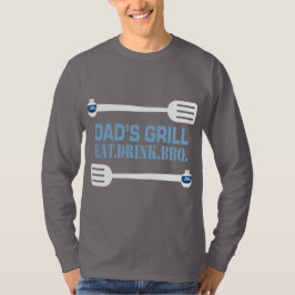 Camiseta Capa Longa Azul Rhino "Grill"