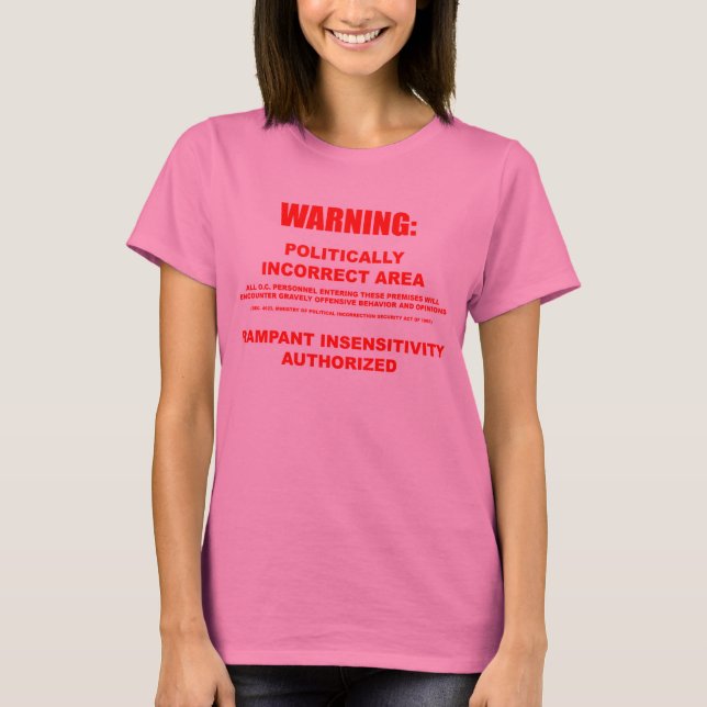 Camiseta Capa longa da área polìtica incorreta (Frente)