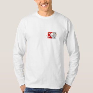 Camiseta Capa longa da bandeira de pirata do STC