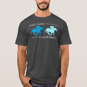 Camiseta Capa longa da corrida de cavalos Del Mar Californi