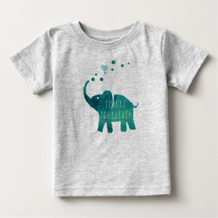 Camiseta Capa longa da criança futura do elefante do