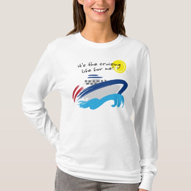 Camiseta Capa longa de cruzamento das senhoras da vida (Frente)