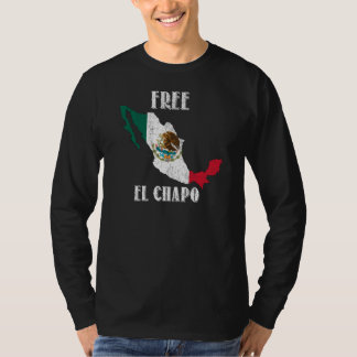 Camiseta Capa longa do gângster livre do EL Chapo